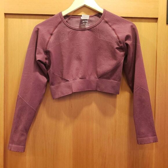 AYBL Seamless Compression Cropped Long Sleeve Top - Picture 1 of 6